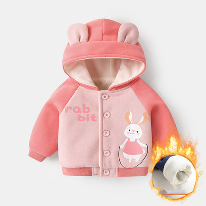 Chaqueta con Capucha de Vellón para Bebés para Niños y Niñas Invierno